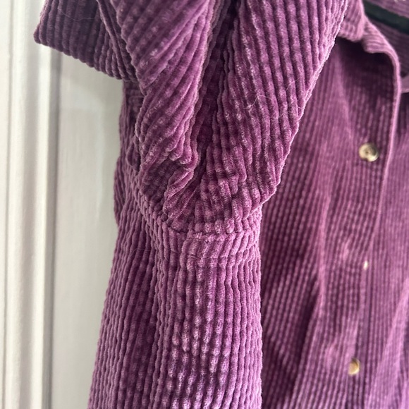 Purple Corduroy LL Bean Button Up Long Sleeve Shirt, XL - Picture 8 of 9